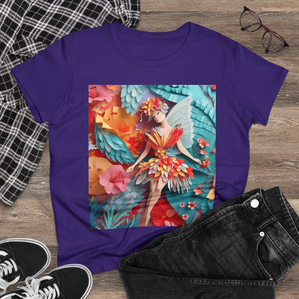Hibiscus Fairy Women's Midweight Cotton Tee