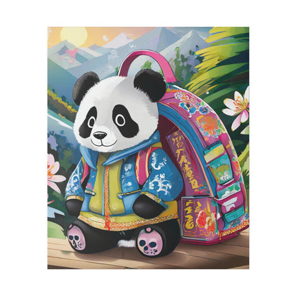 Baby Panda Matte Canvas, Stretched, 0.75"