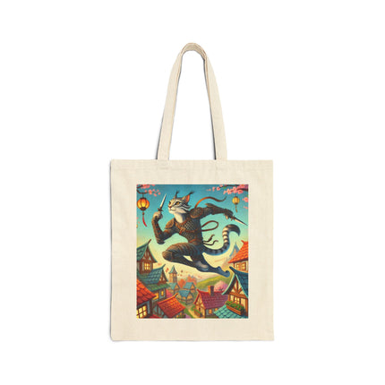 The Springbound Sentinel Cotton Canvas Tote Bag – Agility, Grace & Spring Vitality
