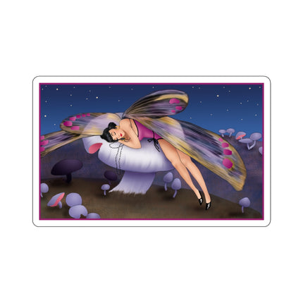 Slumbering Fairy on the Mushroom Kiss-Cut Stickers (4 Sizes)