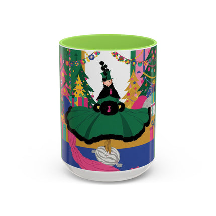 🎄🎁 The Emerald Christmas Belle Colorful Mug – Colorful Holiday Fashion Fantasy