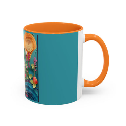 Elegant Egret Oasis Colorful Mugs (11oz, 15oz)