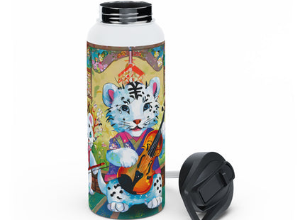 Melodies of the Snow Lion Cub Stainless Steel Water Bottle