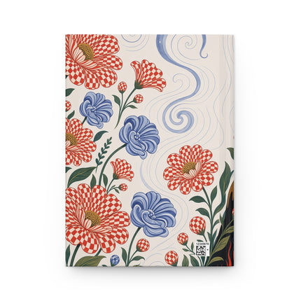 🐓🔥 The Lady Of The Enchanted Fire Garden Hardcover Journal – Art Deco Floral Fantasy
