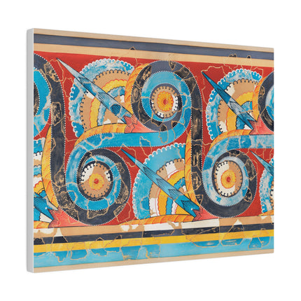S-Spiral Frieze – Classical Greek Wall Motif on Canvas