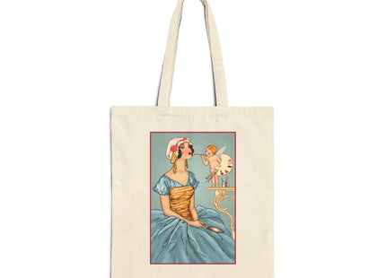The Enchanting Painter: A Fairy's Artistic Touch Cotton Canvas Tote Bag