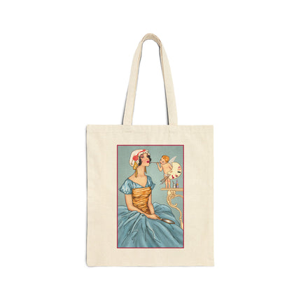 The Enchanting Painter: A Fairy's Artistic Touch Cotton Canvas Tote Bag