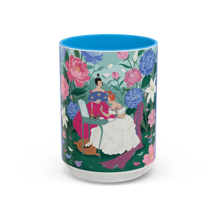 The Ladies Of The Blossoming Vanity Colorful Mugs – Art Deco Floral Elegance