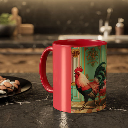 The Salon Rooster Colorful Mugs (11oz, 15oz)
