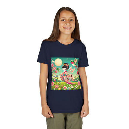 Geisha Fairy and the Hummingbird Blossom Youth Short Sleeve Tee