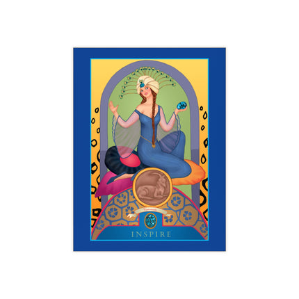 December & Tanzanite Ceramic Tile — Gem Series by Sofia Chiostri