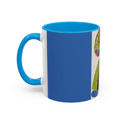 Lady with the Golden Fish Colorful Mugs – Whimsical Fashion & Playful Fantasy