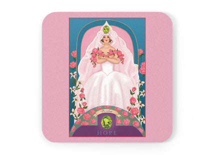 Leo Zodiac Design – August & Peridot | Cork Back Coaster