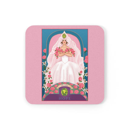 Leo Zodiac Design – August & Peridot | Cork Back Coaster