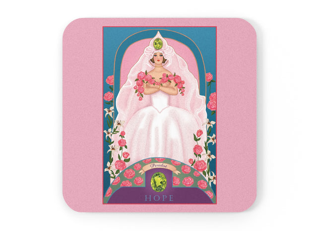 Leo Zodiac Design – August & Peridot | Cork Back Coaster