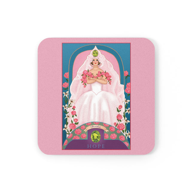 Leo Zodiac Design – August & Peridot | Cork Back Coaster