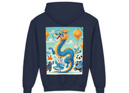 Blue & Gold Dragon Festival Parade Youth Heavy Blend Hooded Sweatshirt