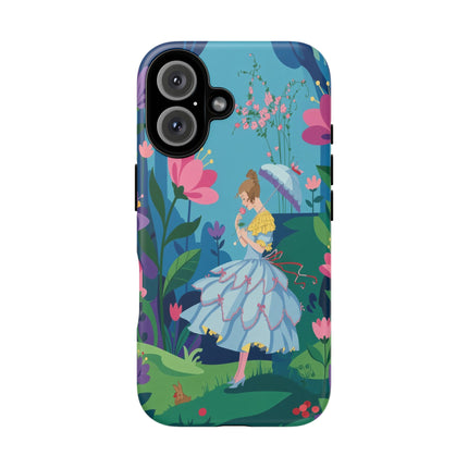 🌸☂️ A Stroll Through The Enchanted Forest Phone Case – Art Deco Floral Fantasy