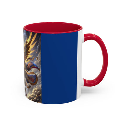 Valkyrie Descending Through Storm Colorful Mugs (11oz, 15oz)