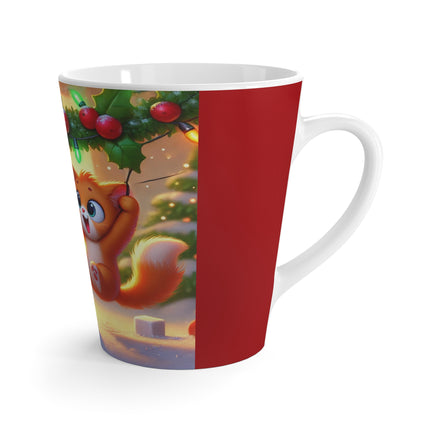 Naughty or Nice Kitten Christmas Latte Mug