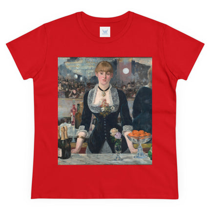 A Bar at the Folies-Bergère by Edouard Manet Women's Midweight Cotton Tee