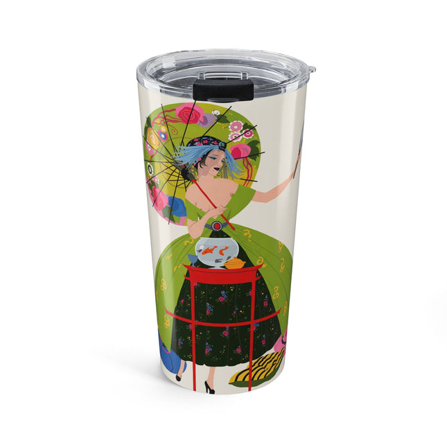 Lady with the Golden Fish 20oz Tumbler – Whimsical Fashion & Playful Fantasy