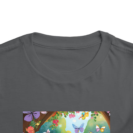 Baby Unicorns and Fluttering Butterflies Toddler Short Sleeve Tee