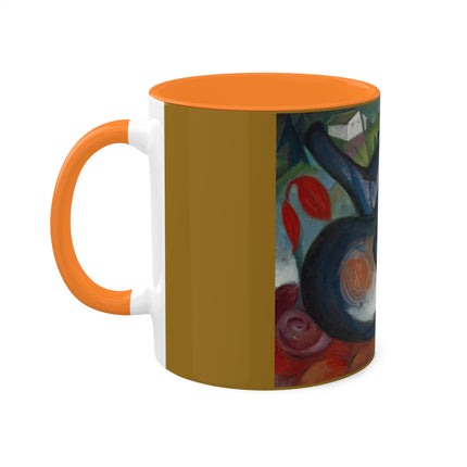 Two Cats, Blue and Yellow by Franz Marc Colorful Mugs, 11oz