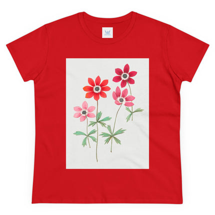 Women's Anemone Print Midweight Cotton Tee