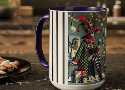 Whimsical Christmas Tea Party Colorful Mugs (11oz, 15oz)