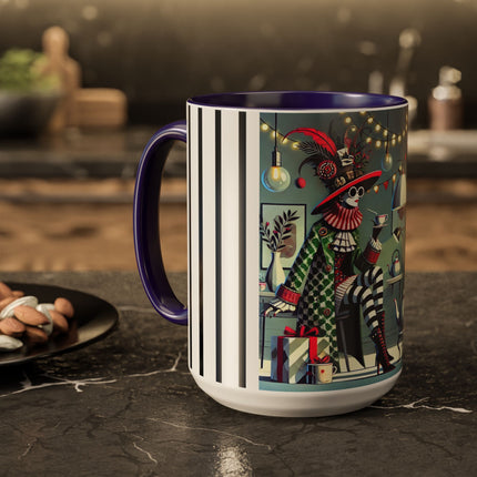 Whimsical Christmas Tea Party Colorful Mugs (11oz, 15oz)
