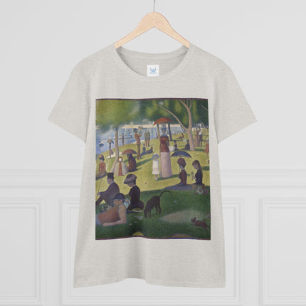 A Sunday on La Grande Jatte by Georges Seurat Women's Midweight Cotton Tee