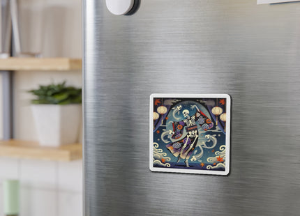 Skeleton Kabuki Performer Die-Cut Magnets (5 Sizes)