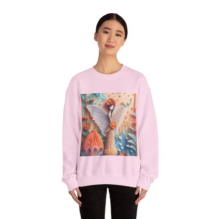 Zinnia Fairy Unisex Heavy Blend™ Crewneck Sweatshirt