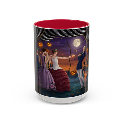 🏹🎃 Cupid's Arrow At Pumpkin Moon Manor Colorful Mug – Romantic Halloween Charm