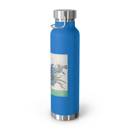 Irises by Vincent Van Gogh Copper Vacuum Insulated Bottle, 22oz
