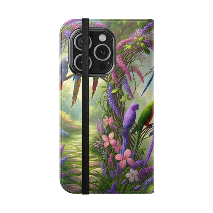 🧚🦜 Lavender-Winged Fairy Flip Case – Dreamy Elegance & Spring Whimsy