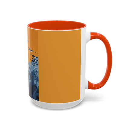 Falcon Mistress Colorful Mugs – Art Deco Majesty & Mythic Freedom