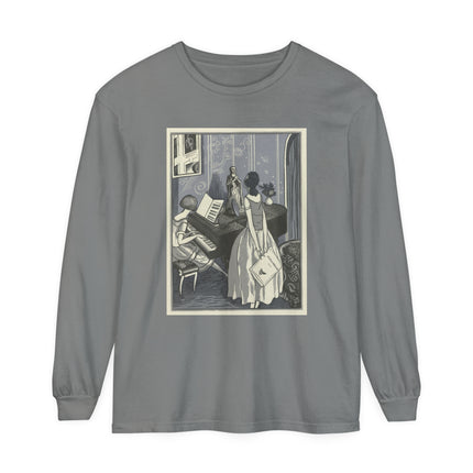 Piano et chant by Fernand Siméon Garment-dyed Long Sleeve T-Shirt