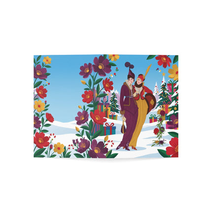 🎁🌸 The Ladies Of The Christmas Promenade Greeting Card – Art Deco Holiday Fantasy