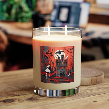 Halloween Night Scene Scented Candle - Full Glass, 11oz