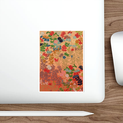Japanese Flower Pattern by G.A. Audsley Die-Cut Stickers (5 Sizes)