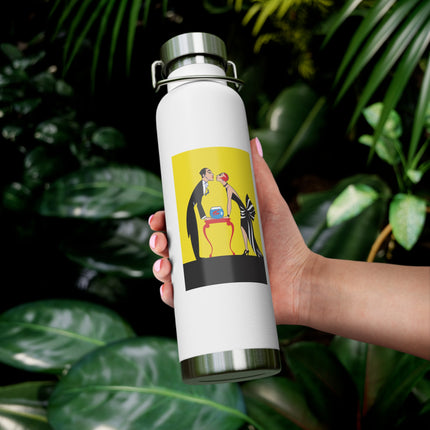 A Moment of Elegance: A Passionate Embrace Amidst Golden Splendor Copper Vacuum Insulated Bottle, 22oz