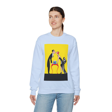 A Moment of Elegance: A Passionate Embrace Amidst Golden Splendor Heavy Blend™ Crewneck Sweatshirt