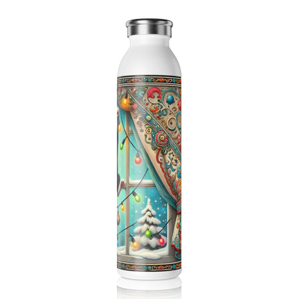 Mischief in Tinselland Slim Water Bottle