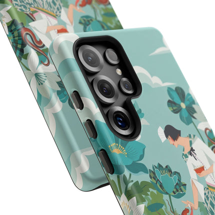 🐉🌿 The Dragon Keeper Phone Case – Art Deco Floral Fantasy