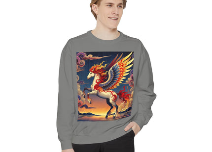 Flame-Winged Horse at Sunset Sweatshirt