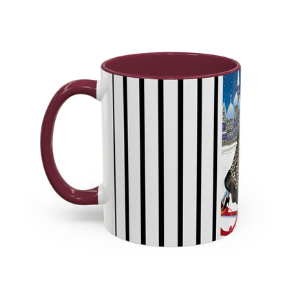 Elegant Winter Woman in Sleigh Colorful Mugs (11oz, 15oz)