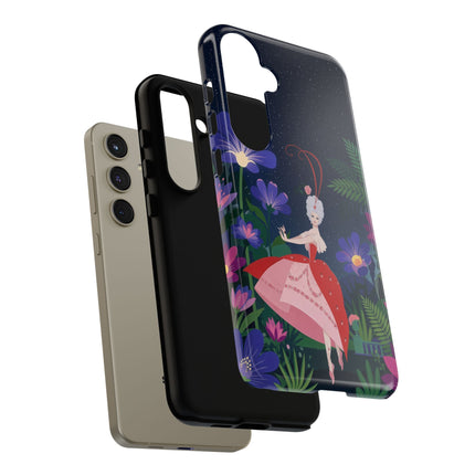 🌺✨ The Lady Of The Starlit Enchanted Garden Phone Case – Art Deco Floral Fantasy