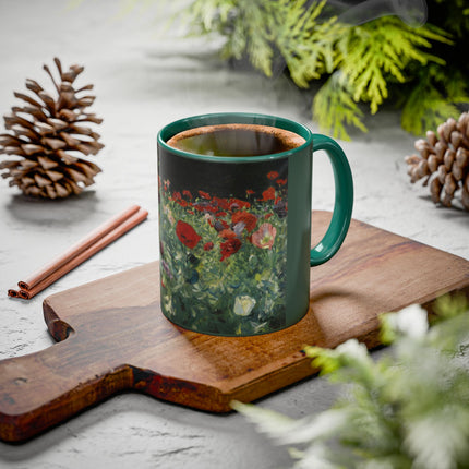 A Study of Poppies for Carnation, Lily, Lily, Rose by John Singer Sargent Colorful Mugs (11oz, 15oz)